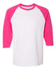 White/ Heliconia - Gildan - Gildan 5700 - Size: 2XL