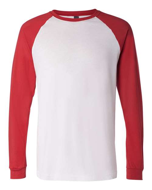 White/ Canvas Red - BELLA + CANVAS 3000 - Size: L