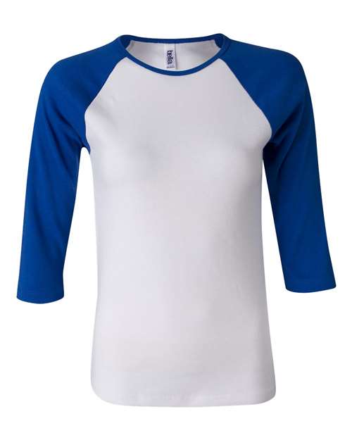 White/ True Royal - BELLA + CANVAS 2000 - Size: M