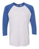 Vintage Royal Sleeves/ Heather White Body - Next Level - Next Level 6051 - Size: 2XL