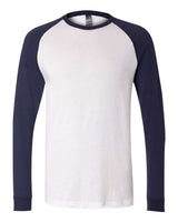 White/ Navy - BELLA + CANVAS 3000 - Size: 2XL