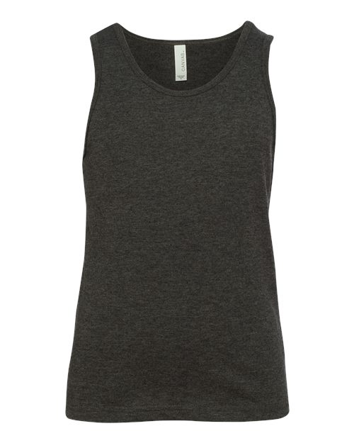 Dark Grey Heather - BELLA + CANVAS 3480YCVC - Size: L