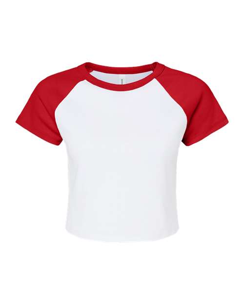 White/ Red - BELLA + CANVAS 1201 - Size: 2XL