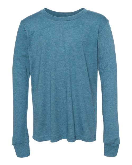Heather Deep Teal - BELLA + CANVAS 3501YCVC - Size: L