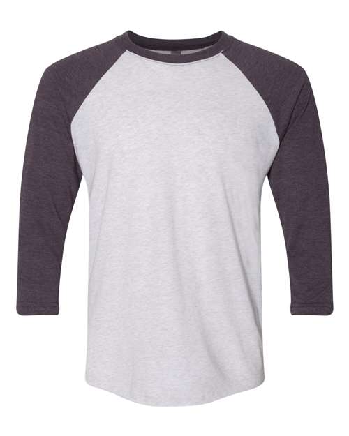 Vintage Purple Sleeves/ Heather White Body - Next Level - Next Level 6051 - Size: 2XL