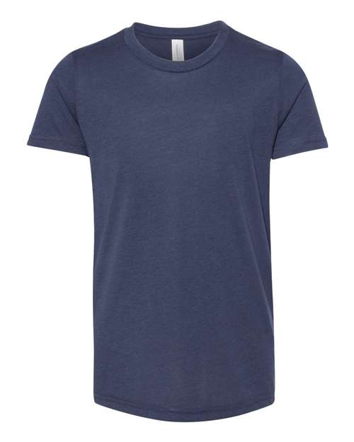 Solid Navy Triblend - BELLA + CANVAS 3413Y - Size: L