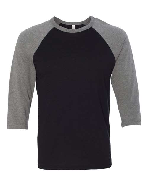 Black/ Deep Heather - BELLA + CANVAS 3200 - Size: 2XL
