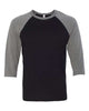 Black/ Deep Heather - BELLA + CANVAS 3200 - Size: 2XL