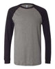 Deep Heather/ Black - BELLA + CANVAS 3000 - Size: S