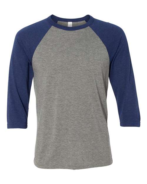 Grey/ Navy Triblend - BELLA + CANVAS 3200 - Size: 2XL