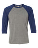 Grey/ Navy Triblend - BELLA + CANVAS 3200 - Size: 2XL