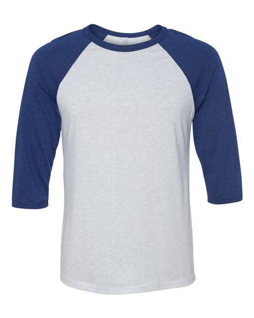 White Fleck/ Navy Triblend - BELLA + CANVAS 3200 - Size: 2XL