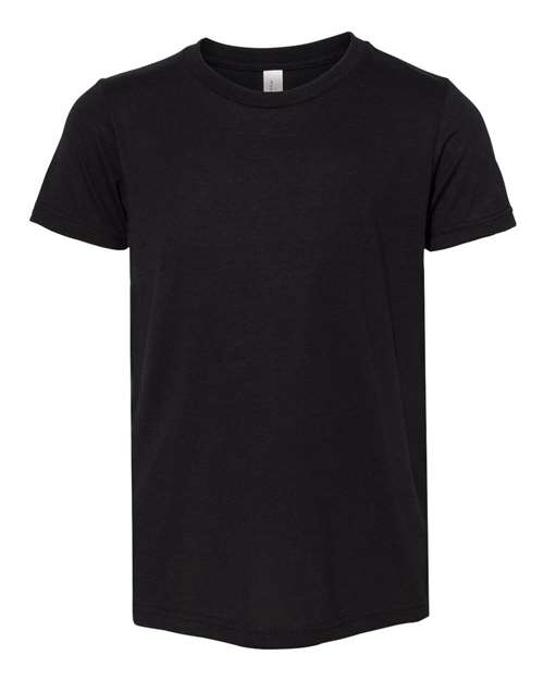Solid Black Triblend - BELLA + CANVAS 3413Y - Size: S