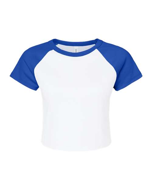 White/ True Royal - BELLA + CANVAS 1201 - Size: 2XL