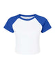White/ True Royal - BELLA + CANVAS 1201 - Size: 2XL