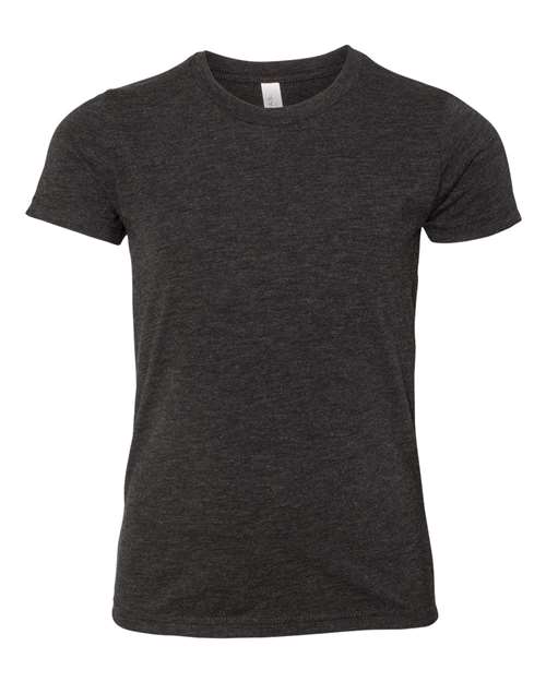 Charcoal Black Triblend - BELLA + CANVAS 3413Y - Size: L