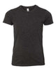 Charcoal Black Triblend - BELLA + CANVAS 3413Y - Size: L