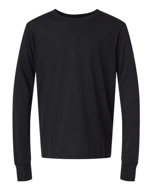 Solid Black Triblend - BELLA + CANVAS 3513Y - Size: L