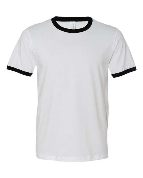 White/ Black - BELLA + CANVAS 3055 - Size: S