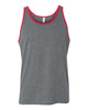 Deep Heather/ Red - BELLA + CANVAS 3480 - Size: S