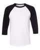 White/ Black - BELLA + CANVAS 3200 - Size: L