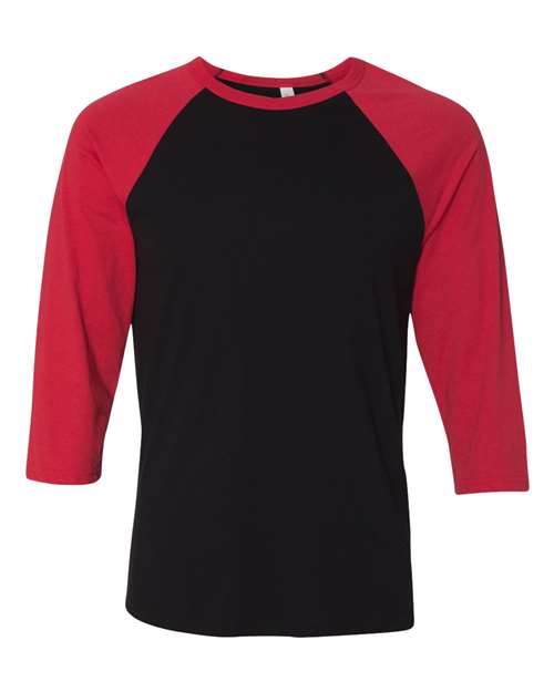 Black/ Red - BELLA + CANVAS 3200 - Size: XL