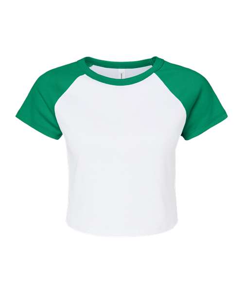 White/ Kelly - BELLA + CANVAS 1201 - Size: 2XL