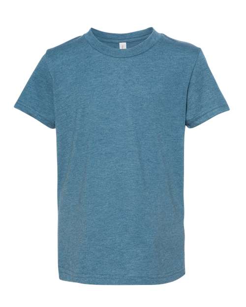 Heather Deep Teal - BELLA + CANVAS 3001YCVC - Size: L