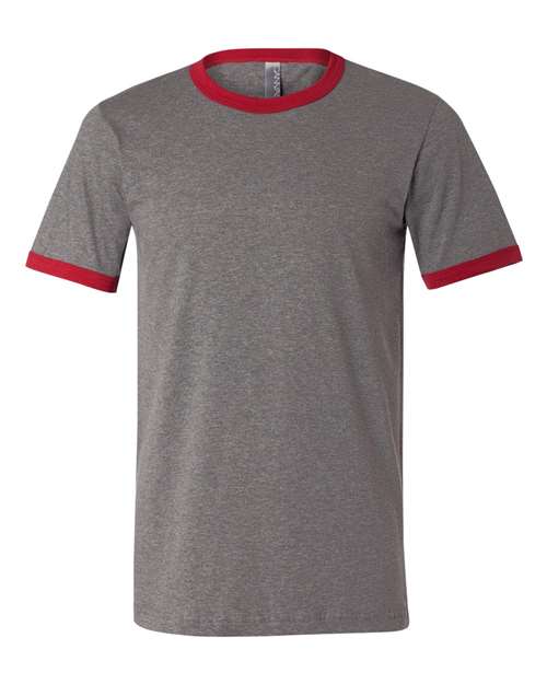 Deep Heather/ Cardinal - BELLA + CANVAS 3055 - Size: 2XL