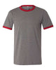 Deep Heather/ Cardinal - BELLA + CANVAS 3055 - Size: 2XL
