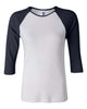 White/ Navy - BELLA + CANVAS 2000 - Size: M
