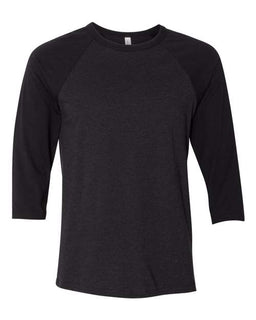 Black Heather/ Black - BELLA + CANVAS 3200 - Size: 2XL