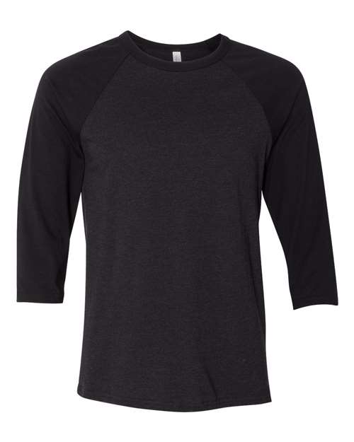 Black Heather/ Black - BELLA + CANVAS 3200 - Size: 2XL