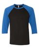 Black/ True Royal - BELLA + CANVAS 3200 - Size: 2XL