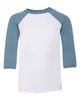 White/ Denim - BELLA + CANVAS 3200Y - Size: L