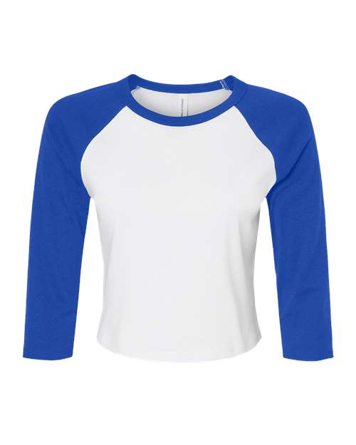 White/ True Royal - BELLA + CANVAS 1200 - Size: 2XL