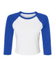 White/ True Royal - BELLA + CANVAS 1200 - Size: 2XL