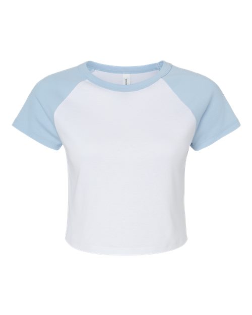 White/ Baby Blue - BELLA + CANVAS 1201 - Size: 2XL