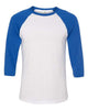 White/ True Royal - BELLA + CANVAS 3200 - Size: L