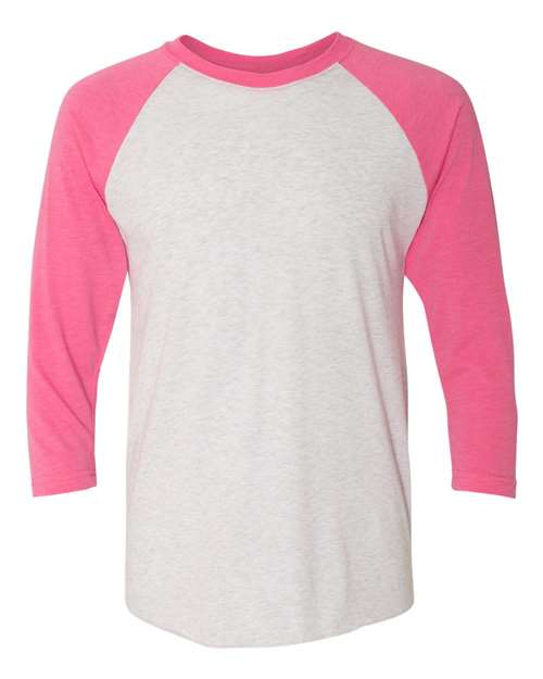Vintage Pink Sleeves/ Heather White Body - Next Level - Next Level 6051 - Size: 2XL
