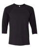 Black Heather/ Black - BELLA + CANVAS 3200 - Size: M