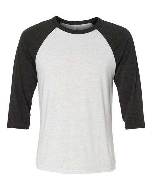 White Fleck/ Charcoal Triblend - BELLA + CANVAS 3200 - Size: L