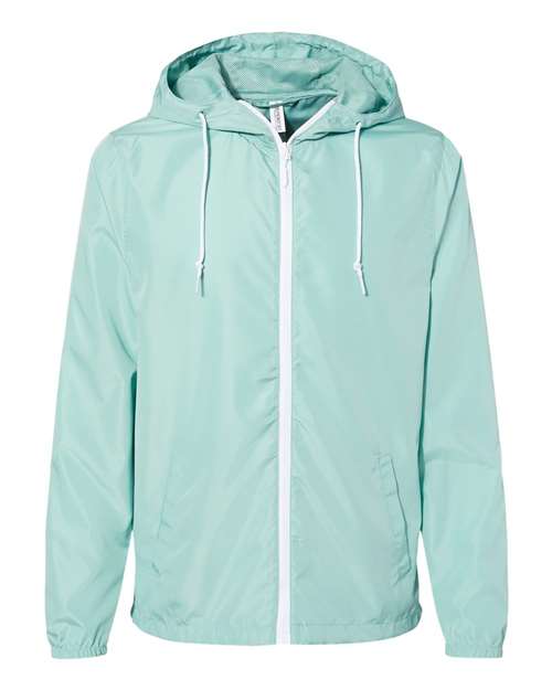 Aqua/ White Zipper - Independent Trading Co. - Independent Trading Co. EXP54LWZ - Size: 2XL