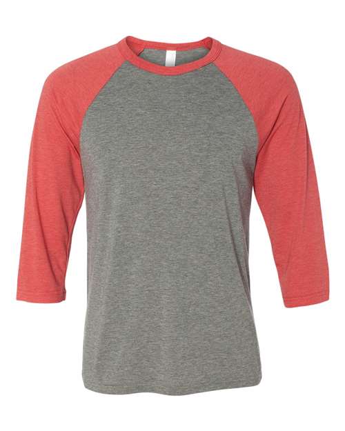 Grey/ Red Triblend - BELLA + CANVAS 3200 - Size: 2XL
