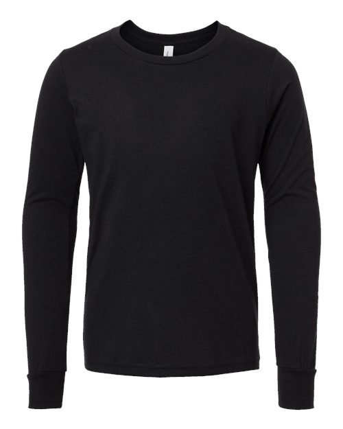Solid Black Blend - BELLA + CANVAS 3501YCVC - Size: L
