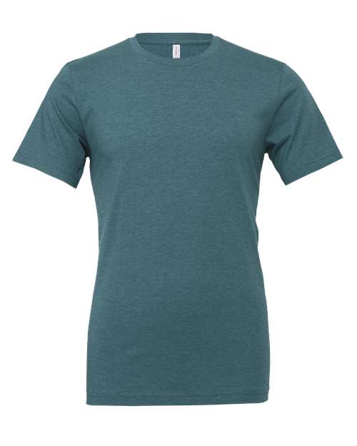 Heather Deep Teal - BELLA + CANVAS 3001CVC - Size: 2XL
