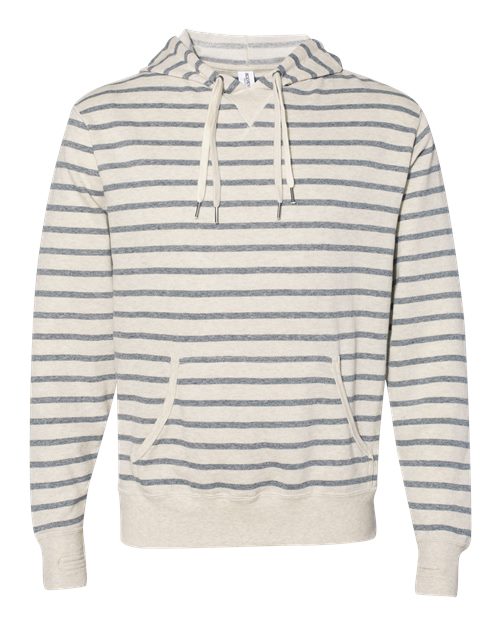 Oatmeal Heather/ Salt & Pepper Stripe - Independent Trading Co. - Independent Trading Co. PRM90HT - Size: 2XL