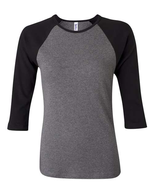 Deep Heather/ Black - BELLA + CANVAS 2000 - Size: S