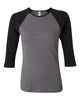Deep Heather/ Black - BELLA + CANVAS 2000 - Size: S
