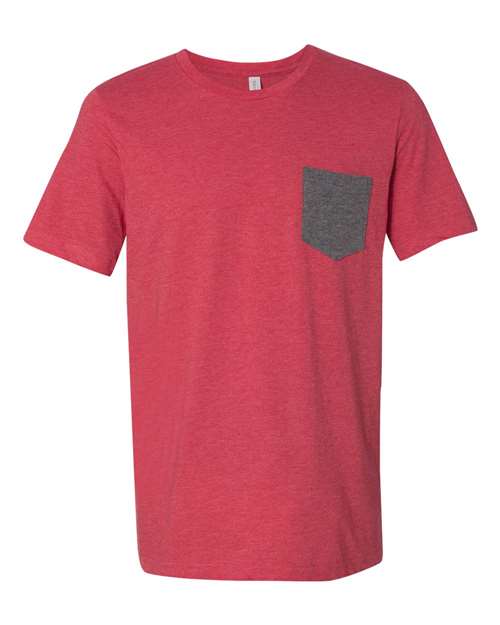 Heather Red/ Deep Heather - BELLA + CANVAS 3021 - Size: XL